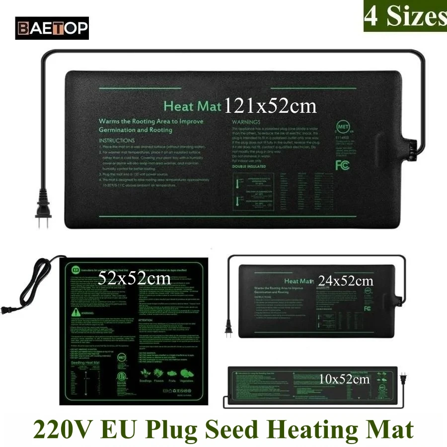 4 dimensioni 220V Spina UE Tap - Seedling Heat Mat recensione e prezzo
